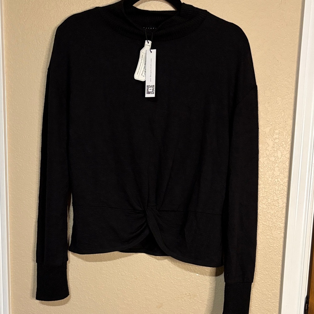 Sanctuary Black Twist Detail Sweatshirt